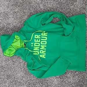 GREEN UNDER ARMOUR HOODIE